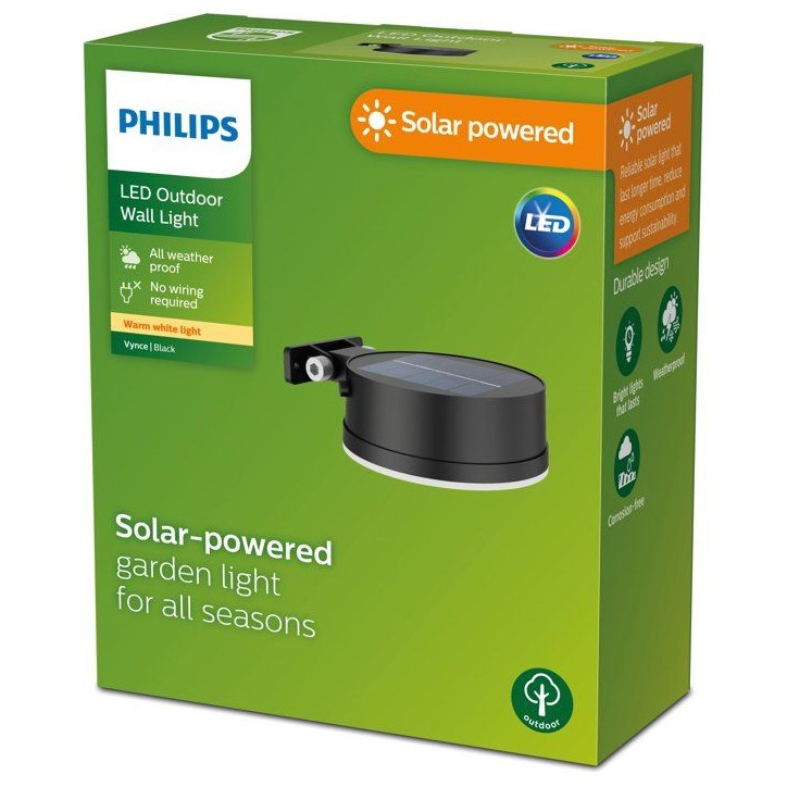 Applique murale - PHILIPS - Vynce - Rond solaire - Noir Applique murale - PHILIPS - Vynce - Rond solaire - Noir