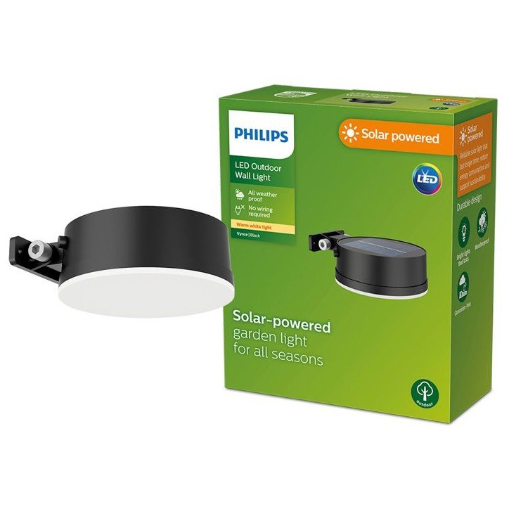 Applique murale - PHILIPS - Vynce - Rond solaire - Noir Applique murale - PHILIPS - Vynce - Rond solaire - Noir