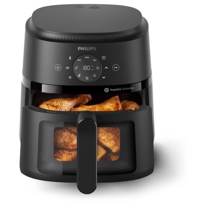 Friteuse sans huile - PHILIPS - NA220/00 - Airfryer Série 2000 4.2L - 13 modes de cuisson - fenetre de cuisson - 1500W - Noir Friteuse sans huile - PHILIPS - NA220/00 - Airfryer Série 2000 4.2L - 13 modes de cuisson - fenetre de cuisson - 1500W - Noir