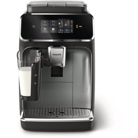 Machine a café expresso broyeur - PHILIPS - EP2339/40 - Série 2300 - LatteGo - 4 recettes - Broyage silencieux - Noir panthere