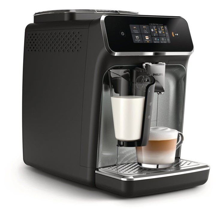 Machine a café expresso broyeur - PHILIPS - EP2339/40 - Série 2300 - LatteGo - 4 recettes - Broyage silencieux - Noir panthere Machine a café expresso broyeur - PHILIPS - EP2339/40 - Série 2300 - LatteGo - 4 recettes - Broyage silencieux - Noir panthere