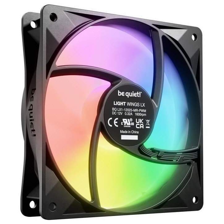 BE QUIET! - Light Wings LX - Ventilateur Boîtier - BL121 - 120 mm - PWM Triple - Pack BE QUIET! - Light Wings LX - Ventilateur Boîtier - BL121 - 120 mm - PWM Triple - Pack
