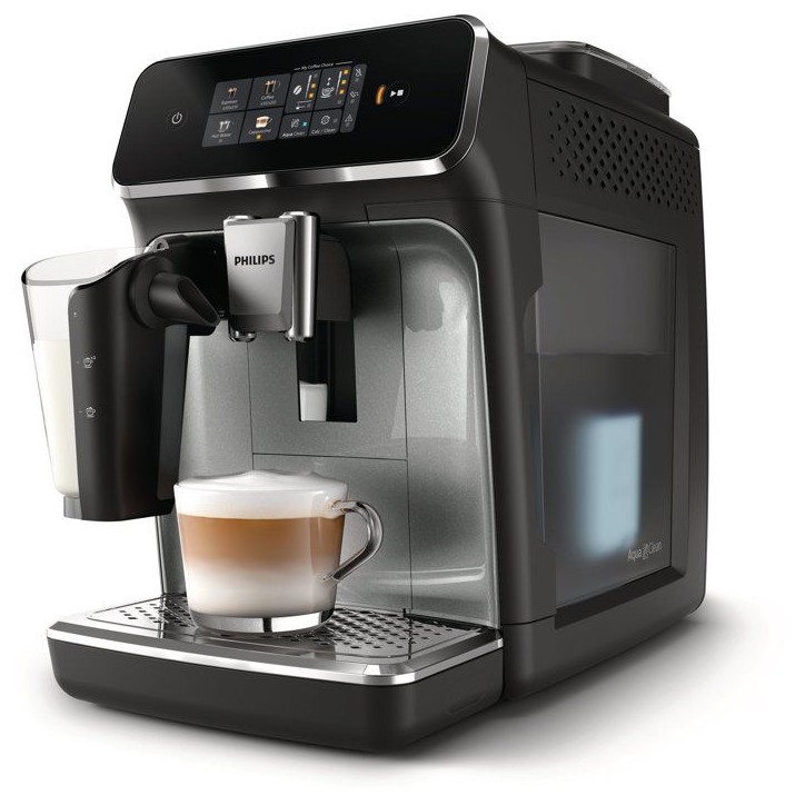 Machine a café expresso broyeur - PHILIPS - EP2339/40 - Série 2300 - LatteGo - 4 recettes - Broyage silencieux - Noir panthere Machine a café expresso broyeur - PHILIPS - EP2339/40 - Série 2300 - LatteGo - 4 recettes - Broyage silencieux - Noir panthere