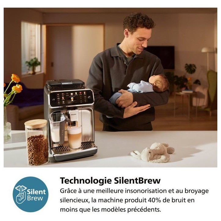Machine a café expresso broyeur - PHILIPS - EP2339/40 - Série 2300 - LatteGo - 4 recettes - Broyage silencieux - Noir panthere Machine a café expresso broyeur - PHILIPS - EP2339/40 - Série 2300 - LatteGo - 4 recettes - Broyage silencieux - Noir panthere