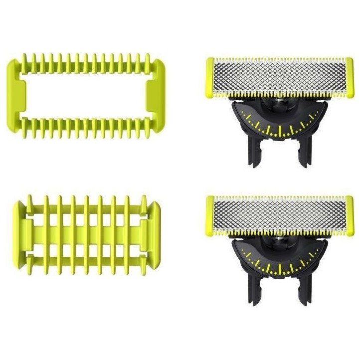 Lames de rechange - PHILIPS - OneBlade QP624/50 - Acier inoxydable - 2 lames - Protection peau