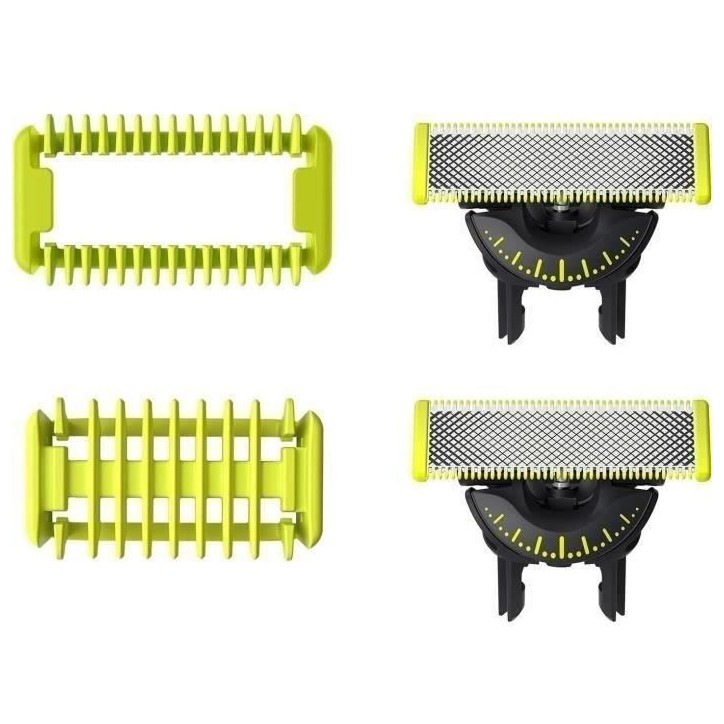 Lames de rechange - PHILIPS - OneBlade QP624/50 - Acier inoxydable - 2 lames - Protection peau
