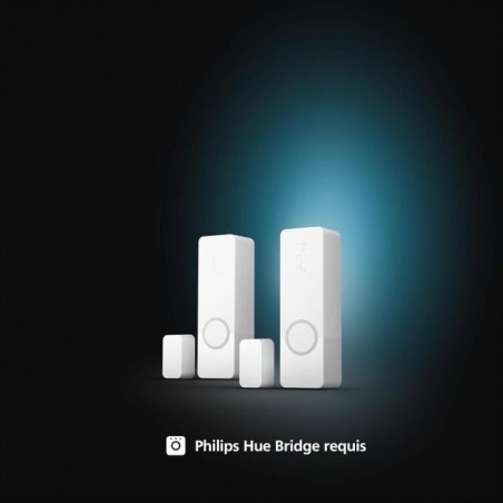 Capteurs de contact - Philips Hue - Secure - x 2 - Porte ou fenetre - Installation facile - Contrôle depuis l'application - Bla