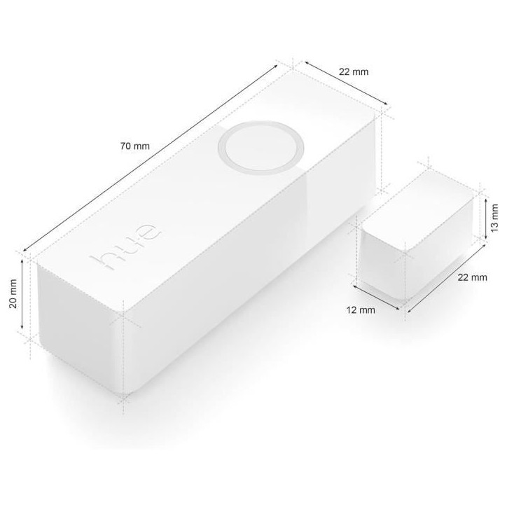 Capteurs de contact - Philips Hue - Secure - x 2 - Porte ou fenetre - Installation facile - Contrôle depuis l'application - Bla Capteurs de contact - Philips Hue - Secure - x 2 - Porte ou fenetre - Installation facile - Contrôle depuis l'application - Bla