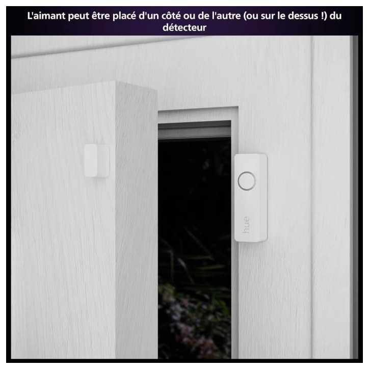 Capteurs de contact - Philips Hue - Secure - x 2 - Porte ou fenetre - Installation facile - Contrôle depuis l'application - Bla Capteurs de contact - Philips Hue - Secure - x 2 - Porte ou fenetre - Installation facile - Contrôle depuis l'application - Bla