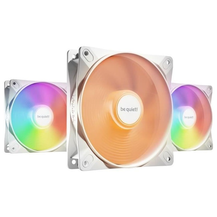 BE QUIET! - Light Wings LX - Ventilateur Boîtier - BL122 - 120 mm - PWM Triple - White - Pack BE QUIET! - Light Wings LX - Ventilateur Boîtier - BL122 - 120 mm - PWM Triple - White - Pack