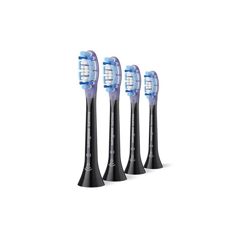 Lot de 4 tetes de brosse - PHILIPS - HX9054/88 - G3 Noire