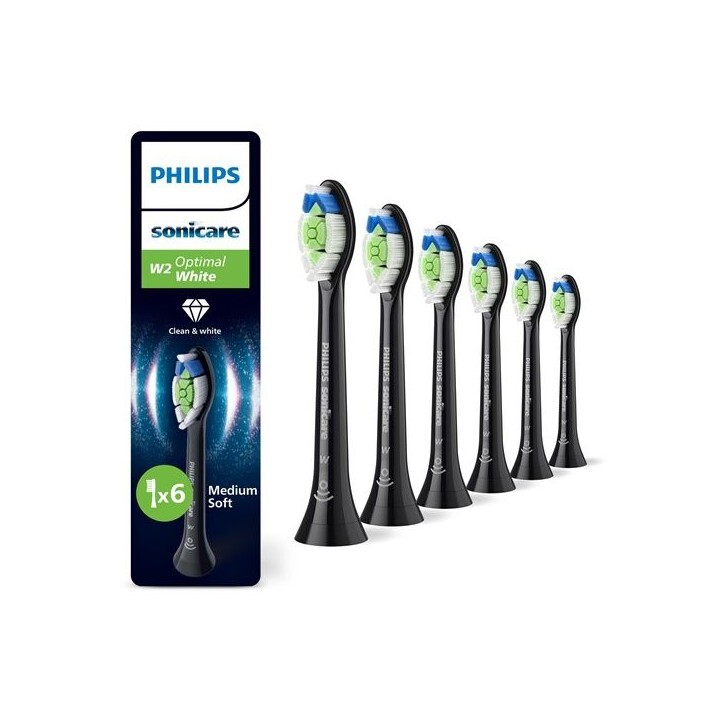 Brossette dentaire Philips Sonicare HX6066/88 Optimal White Tetes de brosse a dents standard - Lot de 6 Brossette dentaire Philips Sonicare HX6066/88 Optimal White Tetes de brosse a dents standard - Lot de 6
