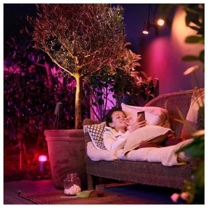 Projecteur de jardin - PHILIPS HUE - Lily - Lumiere blanche et colorée - Noir - Basse tension - Extension - IP67 Projecteur de jardin - PHILIPS HUE - Lily - Lumiere blanche et colorée - Noir - Basse tension - Extension - IP67