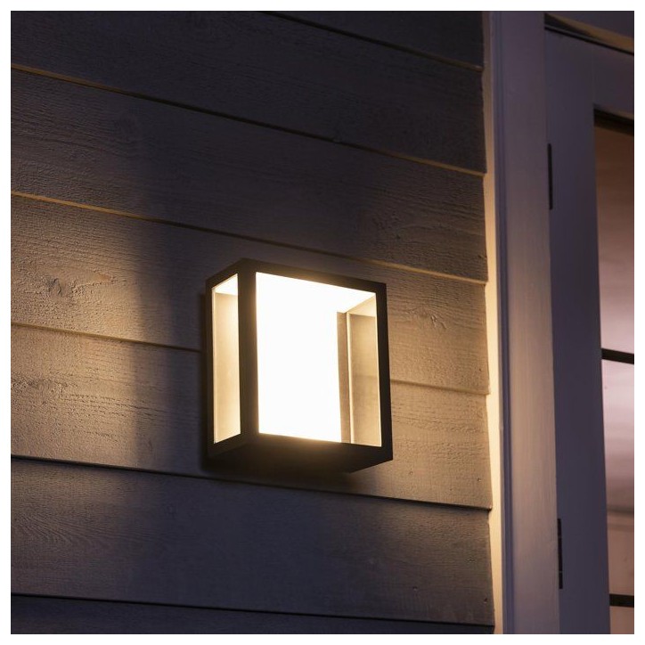 Applique murale - PHILIPS HUE - Impress - Lumiere blanche et colorée - Noir - Large - IP44 Applique murale - PHILIPS HUE - Impress - Lumiere blanche et colorée - Noir - Large - IP44