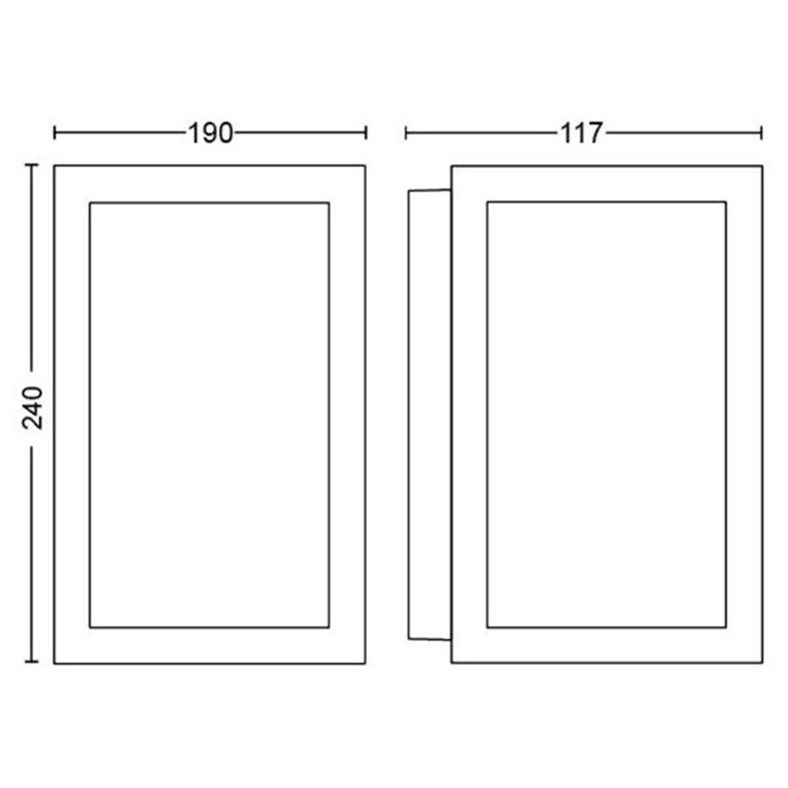 Applique murale - PHILIPS HUE - Impress - Lumiere blanche et colorée - Noir - Large - IP44 Applique murale - PHILIPS HUE - Impress - Lumiere blanche et colorée - Noir - Large - IP44