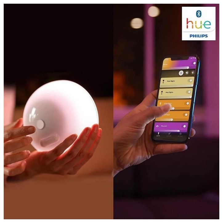 Lampe portable connectée Philips Hue Go White and Color - Compatible Bluetooth - Alexa, Google et Apple Homekit Lampe portable connectée Philips Hue Go White and Color - Compatible Bluetooth - Alexa, Google et Apple Homekit