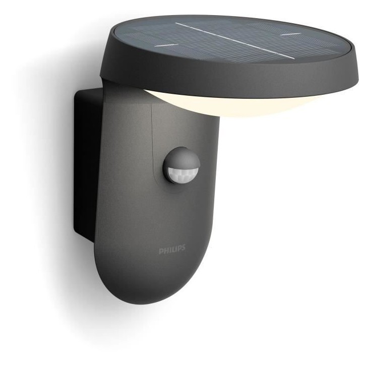 Applique murale - PHILIPS - Tyla - a énergie solaire - Anthracite - Avec capteur - 1,2 W Applique murale - PHILIPS - Tyla - a énergie solaire - Anthracite - Avec capteur - 1,2 W