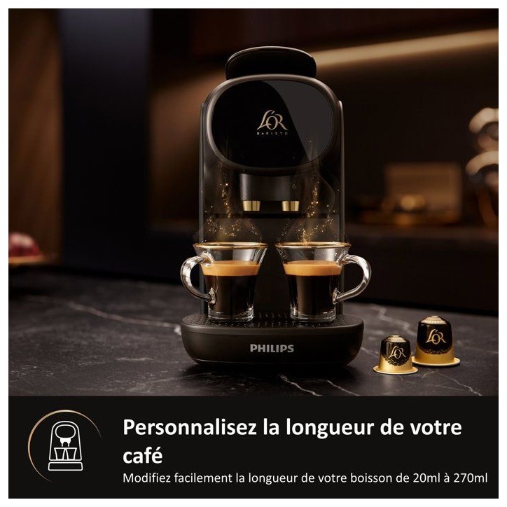 Cafetiere a capsules - PHILIPS L'OR BARISTA - LM9012/60 - machine a café Sublime - Noir Cafetiere a capsules - PHILIPS L'OR BARISTA - LM9012/60 - machine a café Sublime - Noir