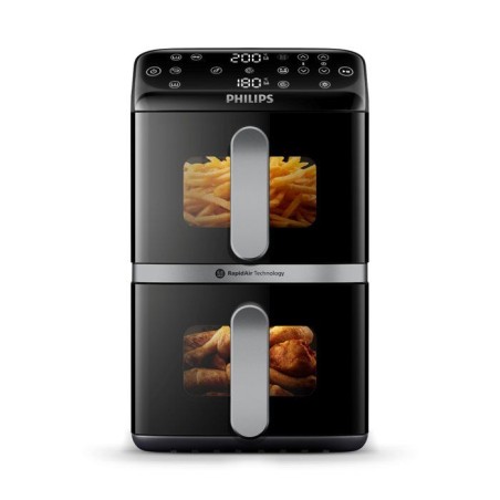 Friteuse sans huile PHILIPS - Airfryer Série 4000 Vertical Duo NA461/