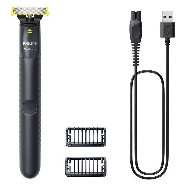 Rasoir éléctrique - PHILIPS - OneBlade - Lame double sens - Sabots inclus - autonomie de 30 min