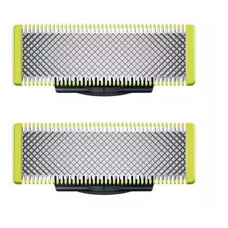 Lames de Rechange - PHILIPS - QP220/51 OneBlade - Acier Inoxydable, 4 Mois d'Utilisation, Double Sens, Étanches