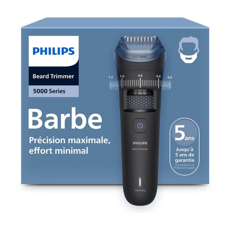 Tondeuse barbe précision - PHILIPS - Series 5000 BT5780/15 - Autonomi