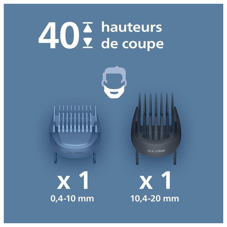 Tondeuse barbe précision - PHILIPS - Series 5000 BT5780/15 - Autonomie 1h40 - Sans fil - Noir Tondeuse barbe précision - PHILIPS - Series 5000 BT5780/15 - Autonomie 1h40 - Sans fil - Noir