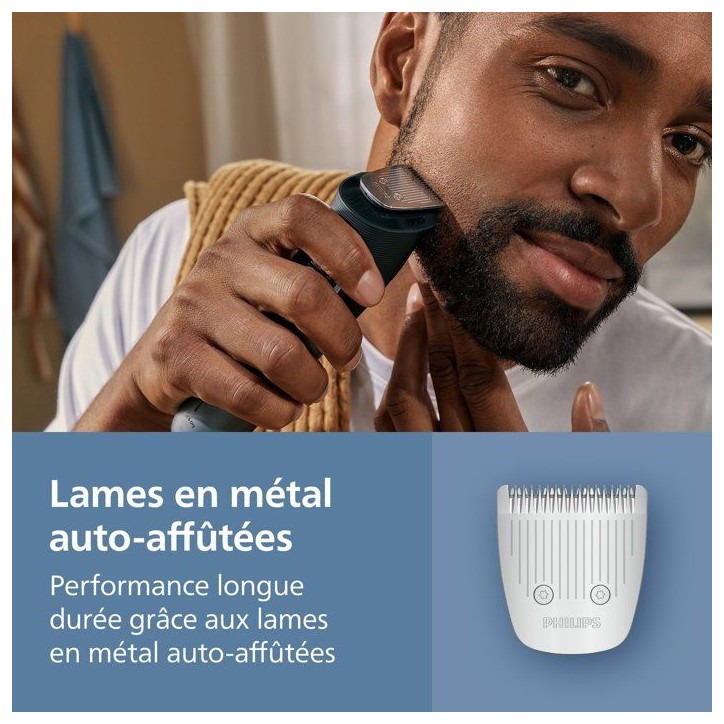 Tondeuse barbe précision - PHILIPS - Series 5000 BT5780/15 - Autonomie 1h40 - Sans fil - Noir Tondeuse barbe précision - PHILIPS - Series 5000 BT5780/15 - Autonomie 1h40 - Sans fil - Noir