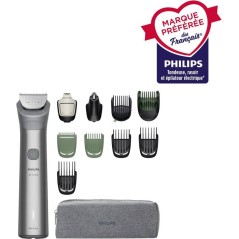Tondeuse multifonction 11-en-1 étanche - PHILIPS - Series 5000 MG5941/15 - 120 min - Sans fil - Gris clair