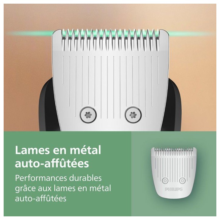 Tondeuse multifonction 11-en-1 étanche - PHILIPS - Series 5000 MG5941/15 - 120 min - Sans fil - Gris clair Tondeuse multifonction 11-en-1 étanche - PHILIPS - Series 5000 MG5941/15 - 120 min - Sans fil - Gris clair