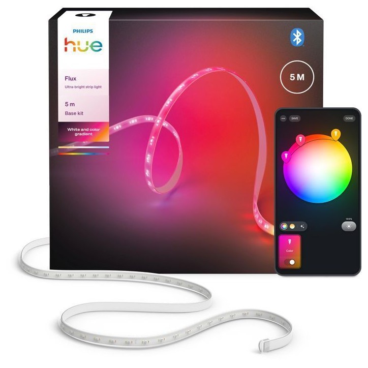 Ruban LED - PHILIPS HUE - Flux ultra lumineux - 5 metres - 4800 lm - Ambiance de couleur intérieur - Ajustable Ruban LED - PHILIPS HUE - Flux ultra lumineux - 5 metres - 4800 lm - Ambiance de couleur intérieur - Ajustable