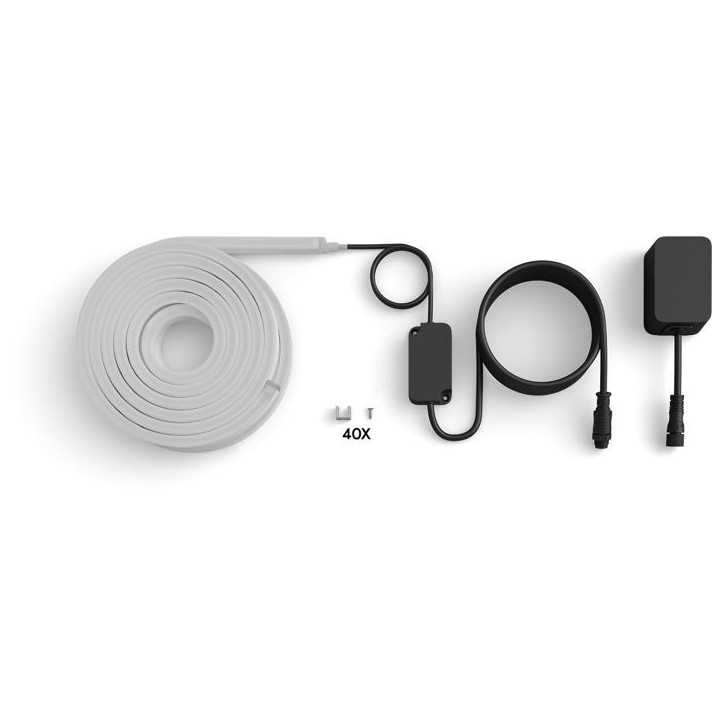 Ruban LED - PHILIPS HUE - Neon extérieur - 10 metres - 1100 lm - Ambiance - Aujustable - Résistant - Base tension Ruban LED - PHILIPS HUE - Neon extérieur - 10 metres - 1100 lm - Ambiance - Aujustable - Résistant - Base tension