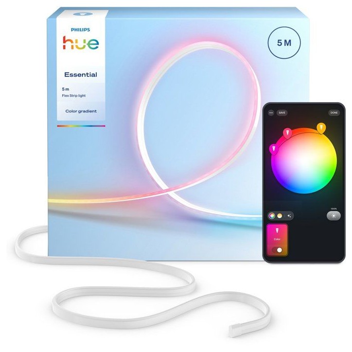 Ruban LED - Philips Hue - Flux - 5 m - Chromasync - Éclairage coloré et blanc naturel intense - 1200 lumens Ruban LED - Philips Hue - Flux - 5 m - Chromasync - Éclairage coloré et blanc naturel intense - 1200 lumens