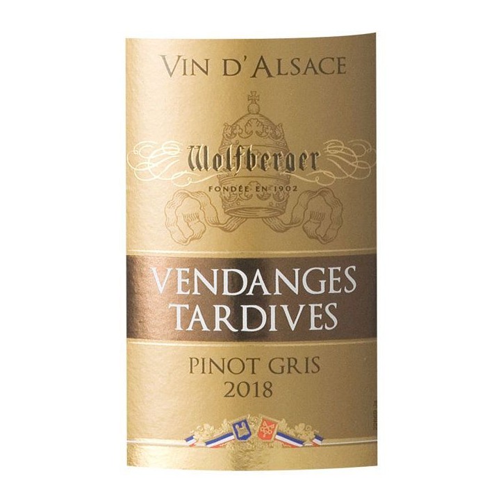 Wolfberger Vendanges Tardives 2021 Alsace Pinot Gris - Vin blanc d'Alsace