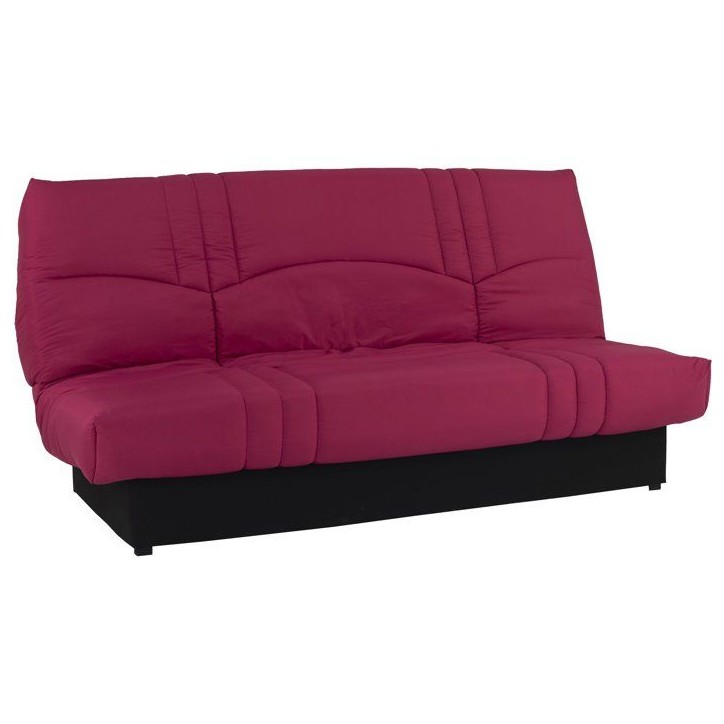 Canapé convertible Clic-clac - 3 places - Tissu Bordeaux - 190 x 90 x 92 cm - PIXIE Canapé convertible Clic-clac - 3 places - Tissu Bordeaux - 190 x 90 x 92 cm - PIXIE