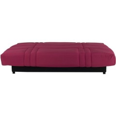 Canapé convertible Clic-clac - 3 places - Tissu Bordeaux - 190 x 90 x