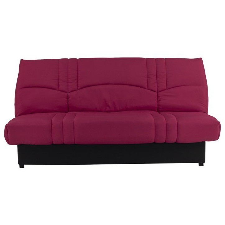 Canapé convertible Clic-clac - 3 places - Tissu Bordeaux - 190 x 90 x 92 cm - PIXIE Canapé convertible Clic-clac - 3 places - Tissu Bordeaux - 190 x 90 x 92 cm - PIXIE