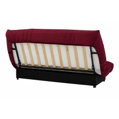 Canapé convertible Clic-clac - 3 places - Tissu Bordeaux - 190 x 90 x