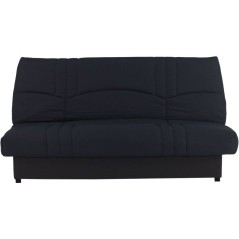 Canapé convertible Clic-clac - 3 places - Tissu Noir - 190 x 90 x 92