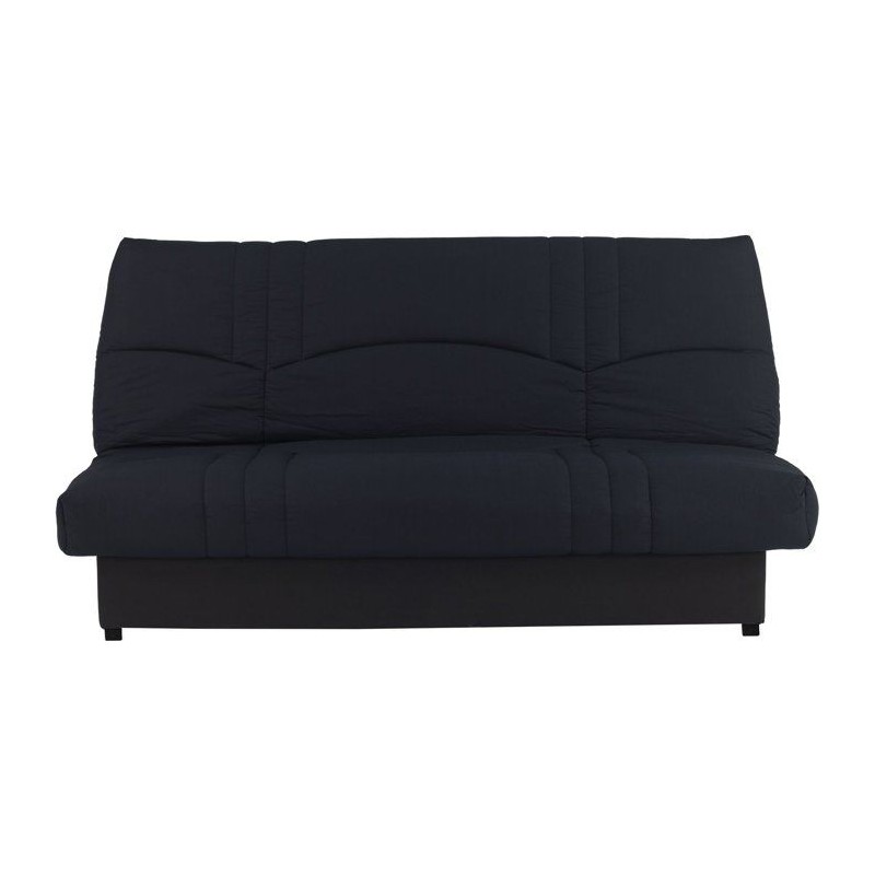 Canapé convertible Clic-clac - 3 places - Tissu Noir - 190 x 90 x 92