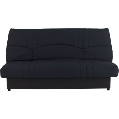 Canapé convertible Clic-clac - 3 places - Tissu Noir - 190 x 90 x 92