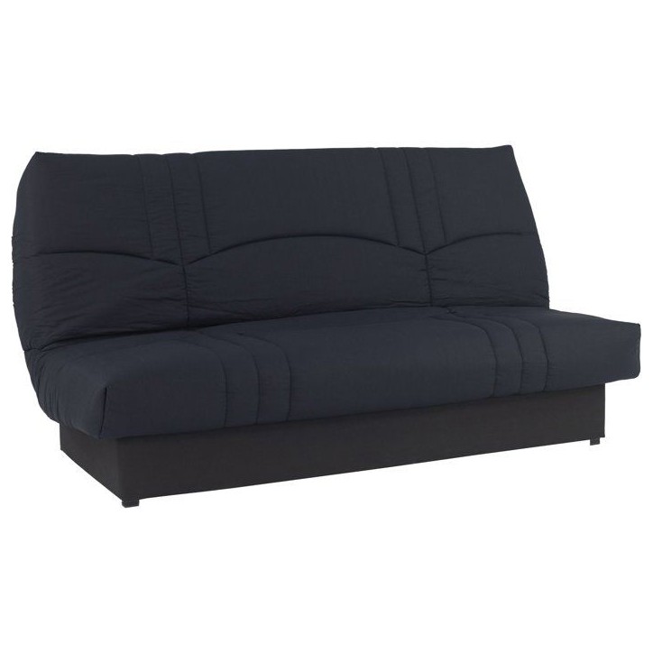 Canapé convertible Clic-clac - 3 places - Tissu Noir - 190 x 90 x 92 cm - PIXIE Canapé convertible Clic-clac - 3 places - Tissu Noir - 190 x 90 x 92 cm - PIXIE