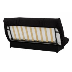 Canapé convertible Clic-clac - 3 places - Tissu Noir - 190 x 90 x 92
