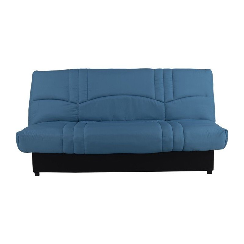 Banquette Clic-clac - 3 places - Tissu Bleu canard - 190 x 90 x 92 cm