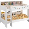 PARISOT Lits superposés enfant 2 x 90x200 cm - Décor Chene et Blanc