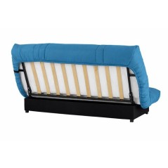 Banquette Clic-clac - 3 places - Tissu Bleu canard - 190 x 90 x 92 cm