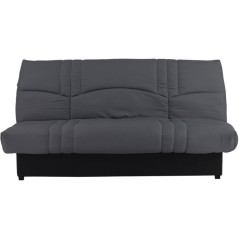 Canapé convertible Clic-clac - 3 places - Tissu Gris Anthracite - 190