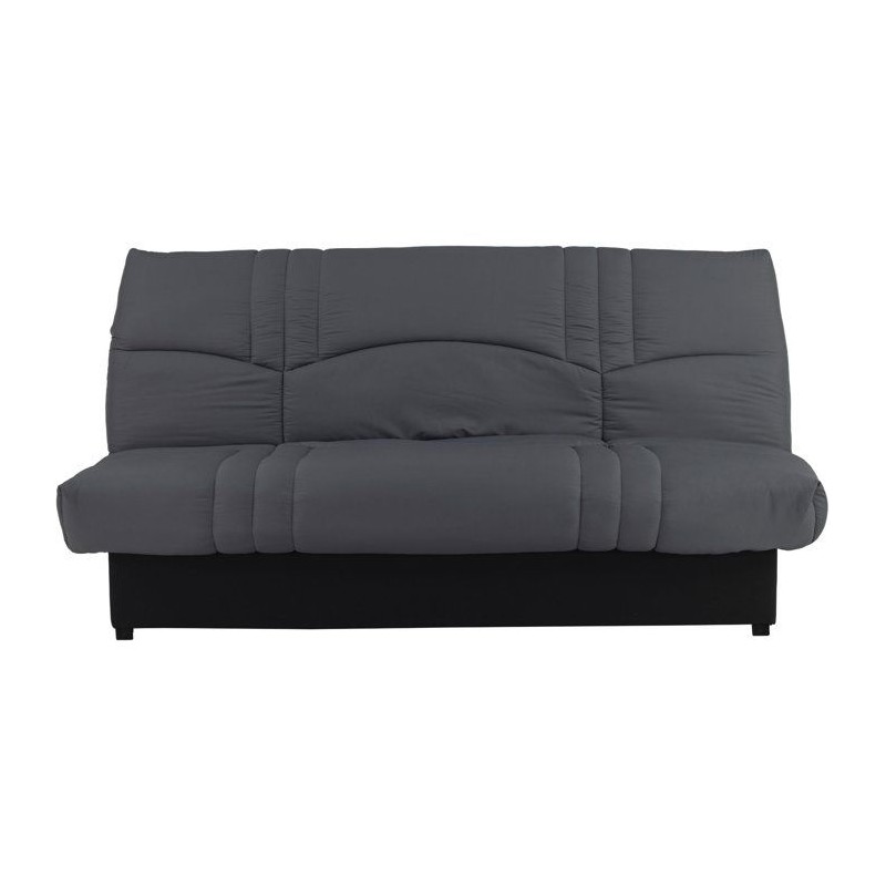 Canapé convertible Clic-clac - 3 places - Tissu Gris Anthracite - 190