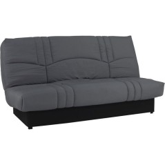 Canapé convertible Clic-clac - 3 places - Tissu Gris Anthracite - 190