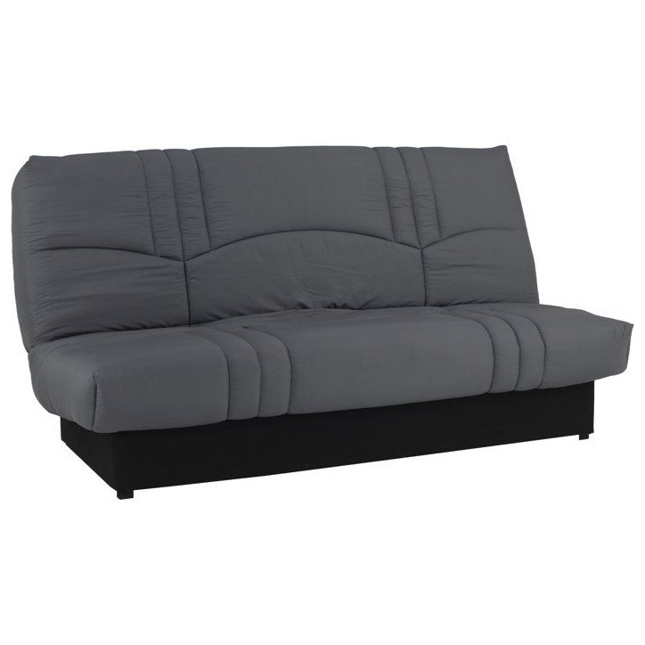 Canapé convertible Clic-clac - 3 places - Tissu Gris Anthracite - 190 x 90 x 92 cm - PIXIE